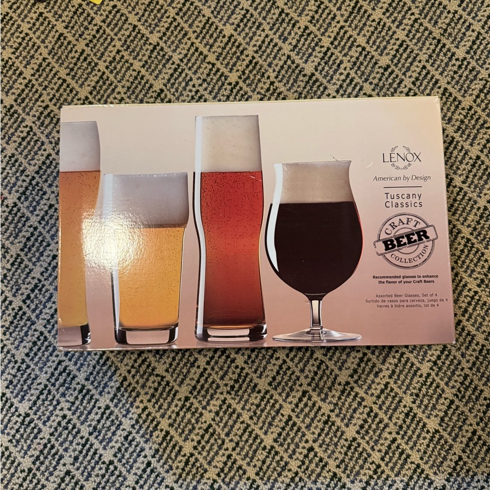 Set of 4 Beer Glasses for different types of Beer, Brand new